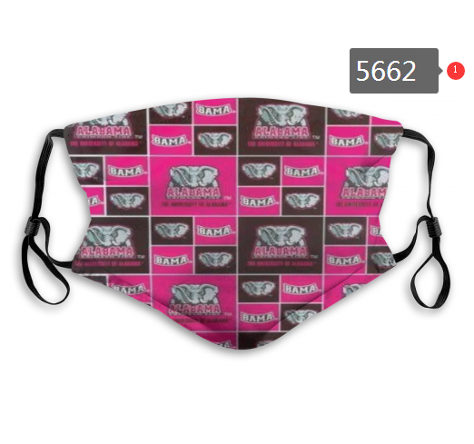 2020 NCAA Alabama Crimson Tide #2 Dust mask with filter